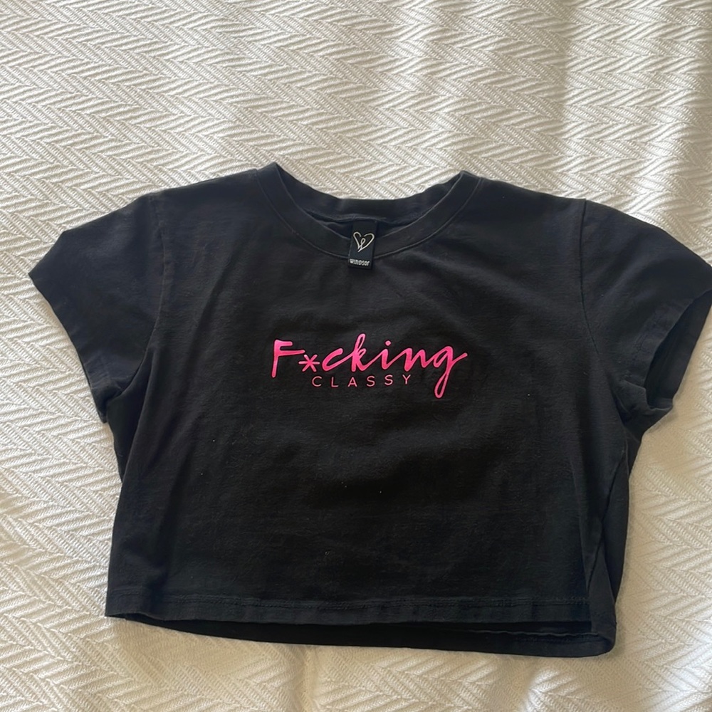 Windsor Black Crop Top
